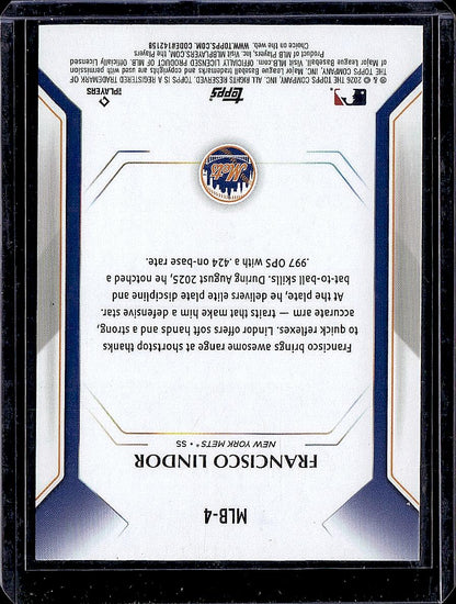 2026 Topps #MLB-4 Francisco Lindor Topps Collector Kit