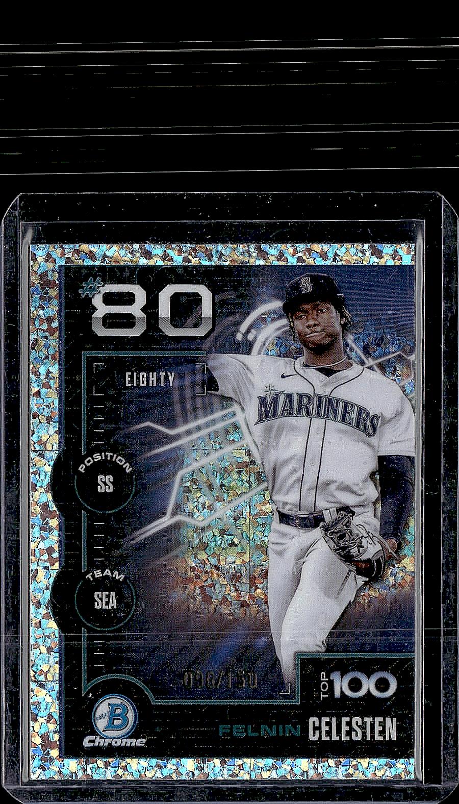 2025 Bowman #BTP-80 Felnin Celesten Top 100 Mini Diamond Refractor #/150