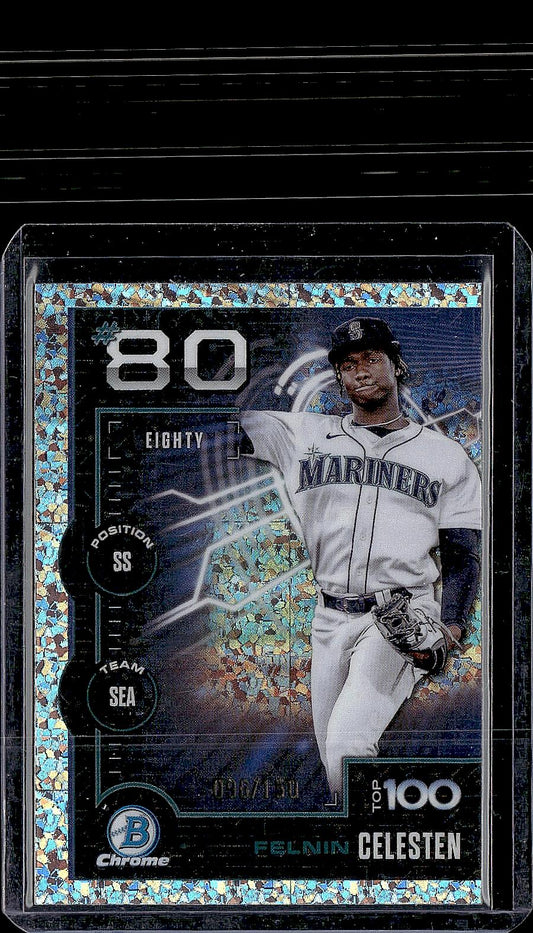 2025 Bowman #BTP-80 Felnin Celesten Top 100 Mini Diamond Refractor #/150