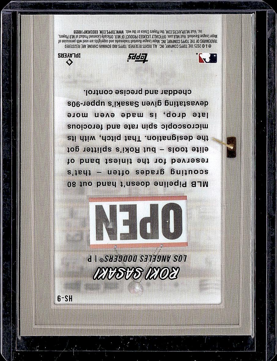 2025 Bowman #HS-9 Roki Sasaki Hobby Stars