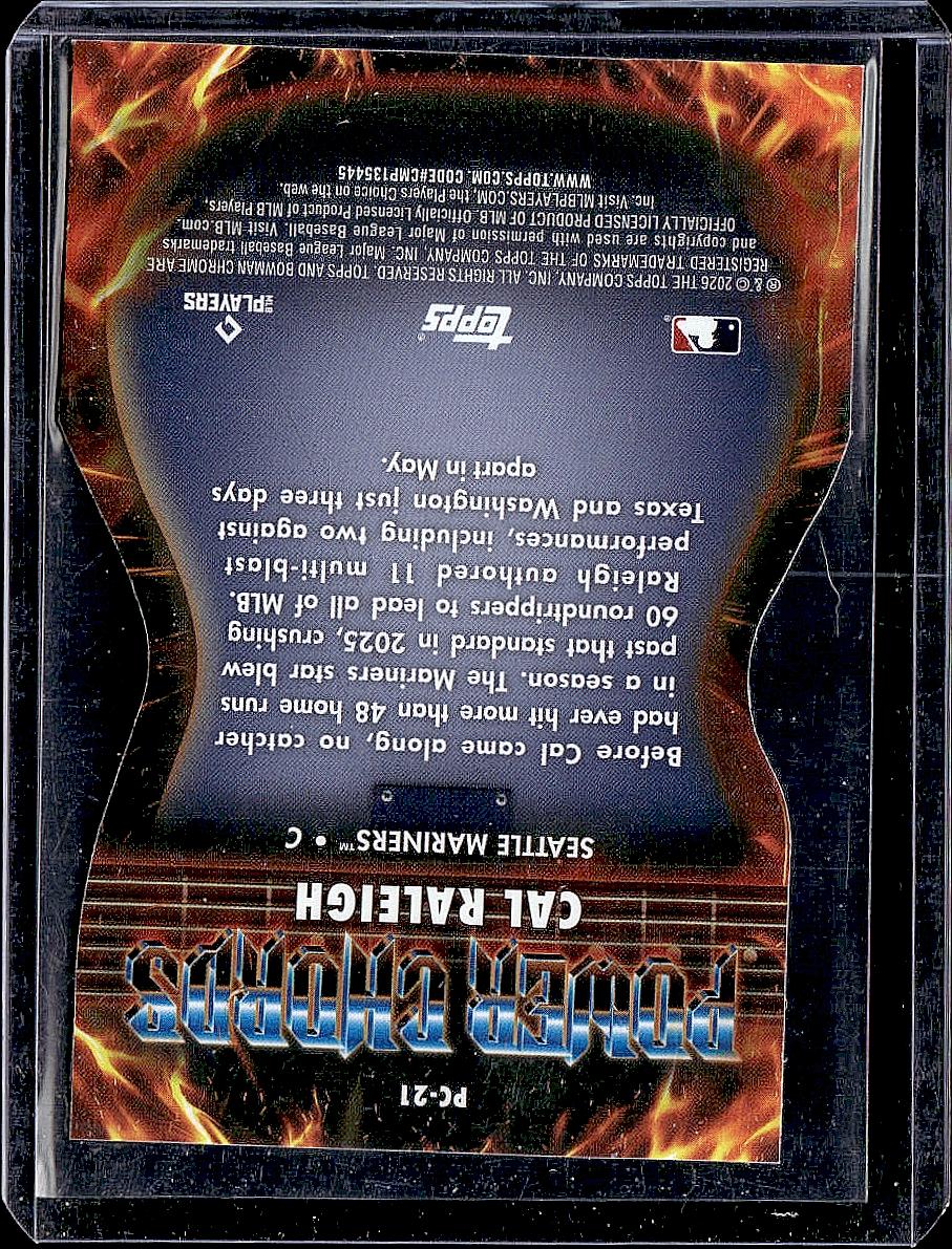 2026 Bowman #PC-21 Cal Raleigh Power Chords