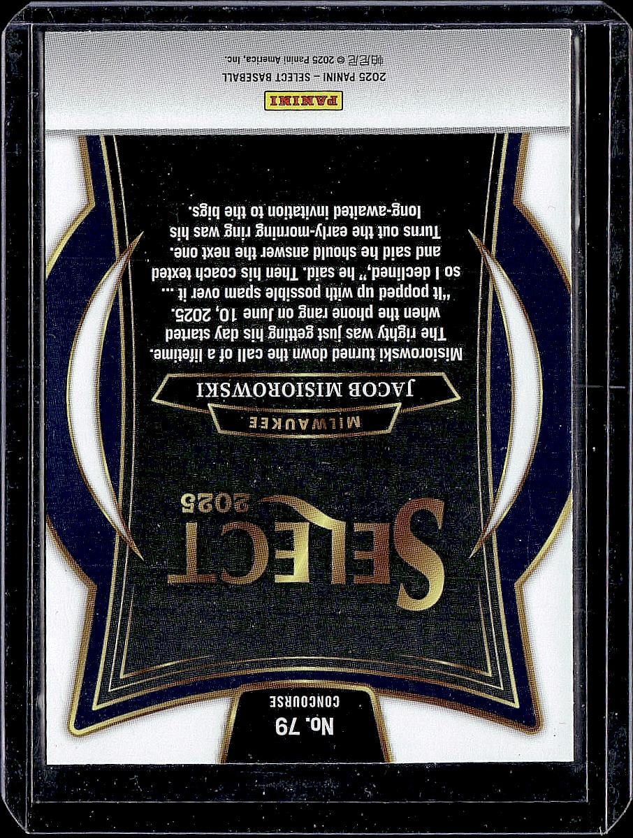 2025 Panini Select #79 Jacob Misiorowski