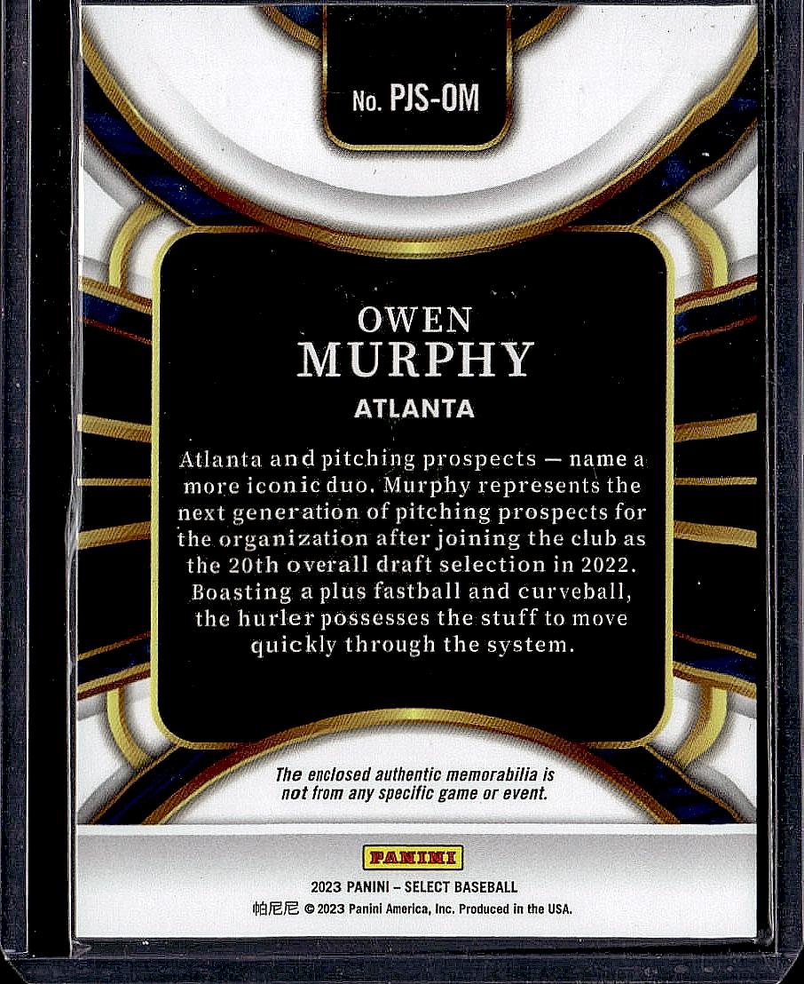 2023 Panini Select #PJS-OM Owen Murphy Rookie Jumbo Swatch