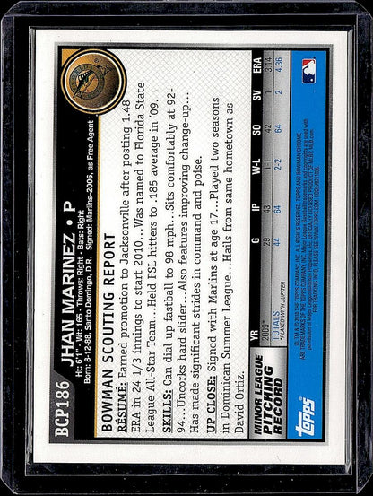 2010 Bowman Chrome #BCP186 Jhan Marinez Prospects Autographs