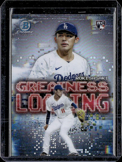 2025 Bowman #GL-23 Roki Sasaki Greatness Loading