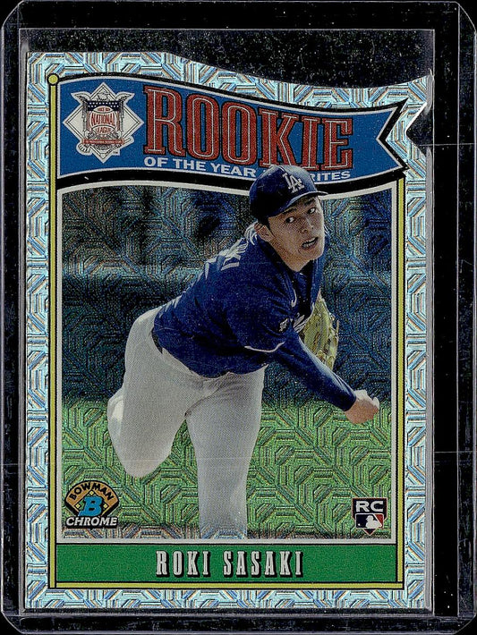 2025 Bowman #ROY-10 Roki Sasaki Rookie of the Year Favorites Mojo Refractor