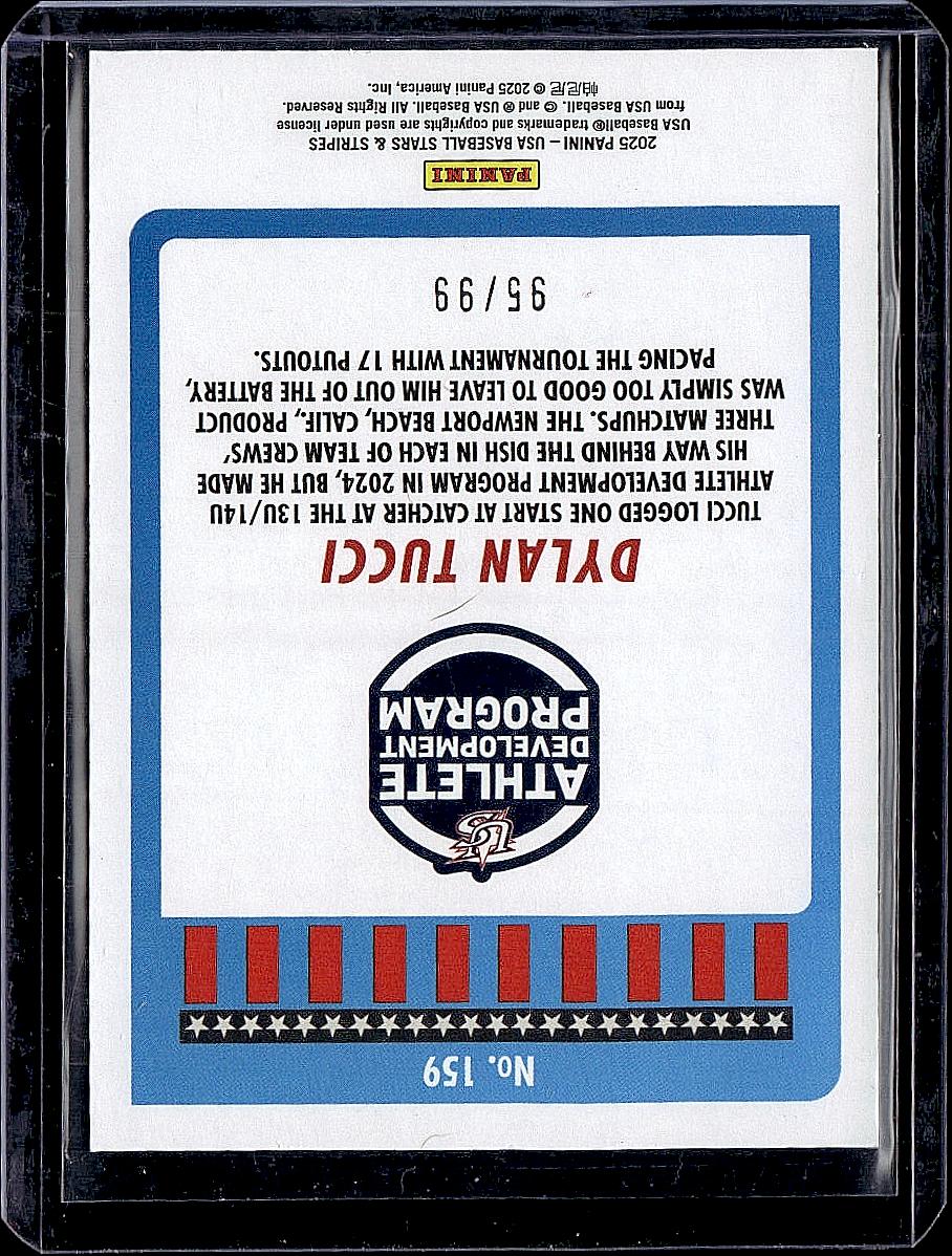 2025 Panini Stars & Stripes USA Baseball #159 Dylan Tucci Purple #/99