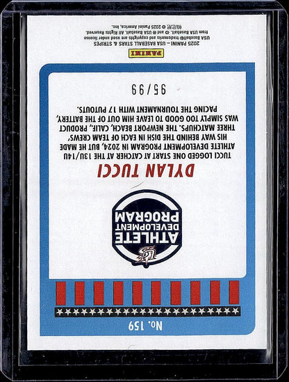 2025 Panini Stars & Stripes USA Baseball #159 Dylan Tucci Purple #/99