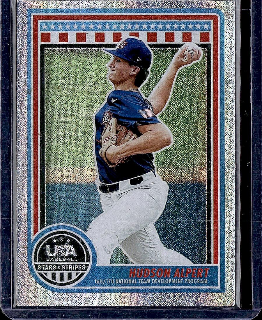 2025 Panini Stars & Stripes USA Baseball #103 Hudson Alpert Speckle