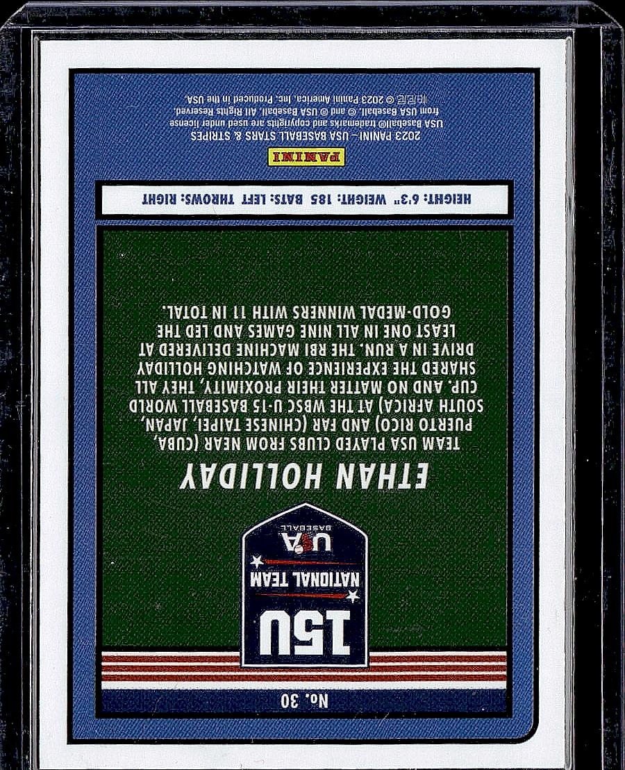 2023 Panini Stars & Stripes USA Baseball #30 Ethan Holliday