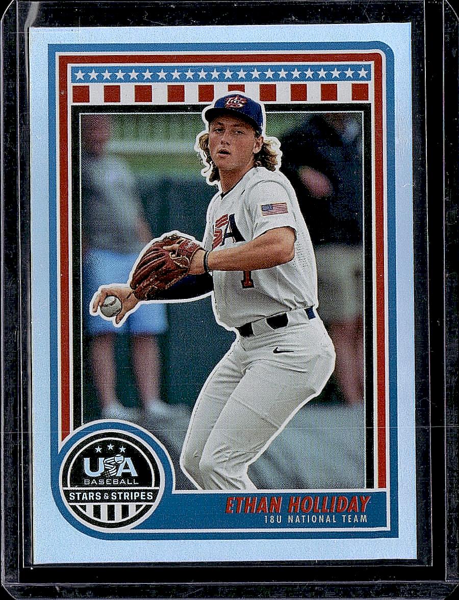 2025 Panini Stars & Stripes USA Baseball #14 Ethan Holliday