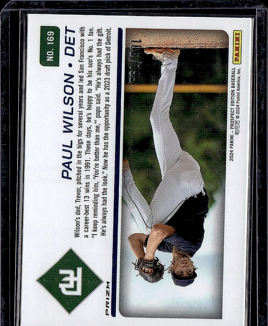 2024 Panini Prospect Edition #169 Paul Wilson Red Holo #/199