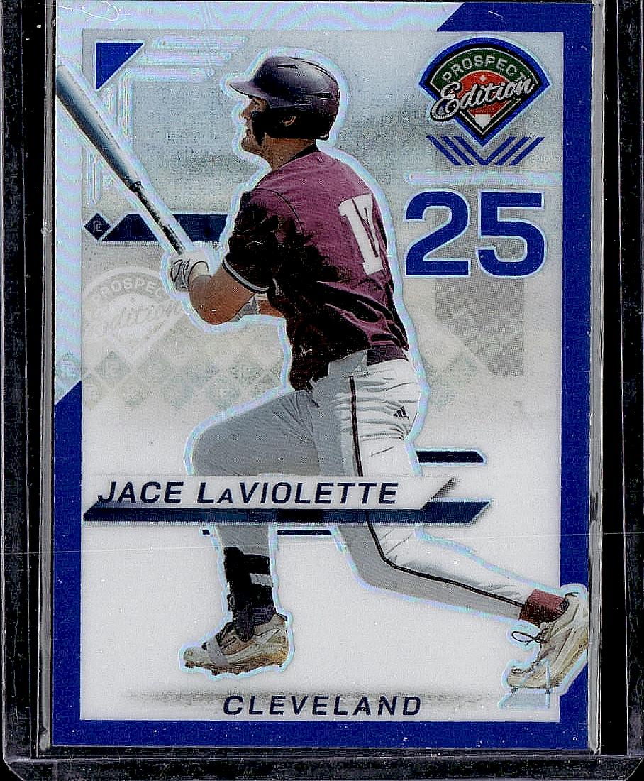 2025 Panini Prospect Edition #69 Jace LaViolette Holo Prospect Ticket Blue #/149
