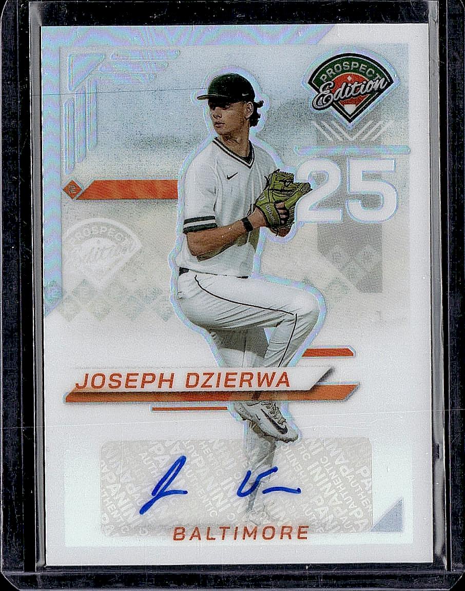 2025 Panini Prospect Edition #96 Joseph Dzierwa Holo Prospect Ticket Signatures