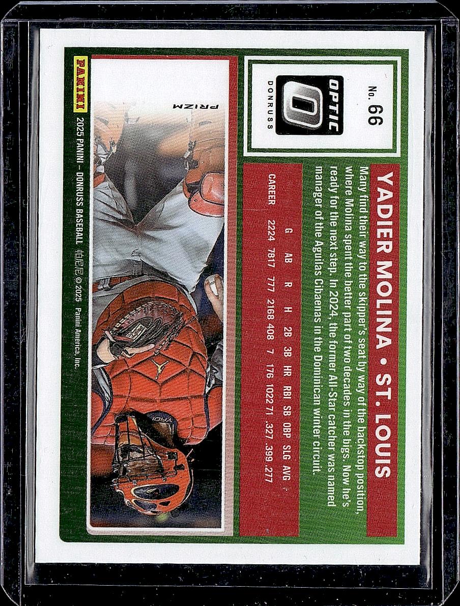 2025 Donruss #66 Yadier Molina Optic Circles