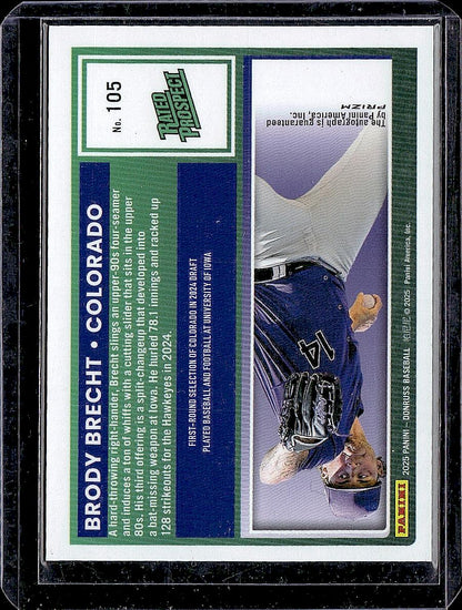 2025 Donruss #105 Brody Brecht Rated Prospects Optic Signatures