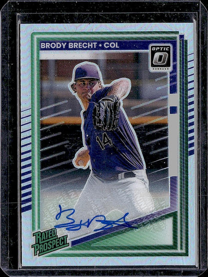 2025 Donruss #105 Brody Brecht Rated Prospects Optic Signatures