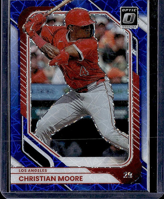 2026 Donruss #62 Christian Moore Optic Blue Velocity