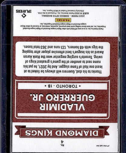 2022 Donruss Optic #4 Vladimir Guerrero Jr. Lime Green Prizm