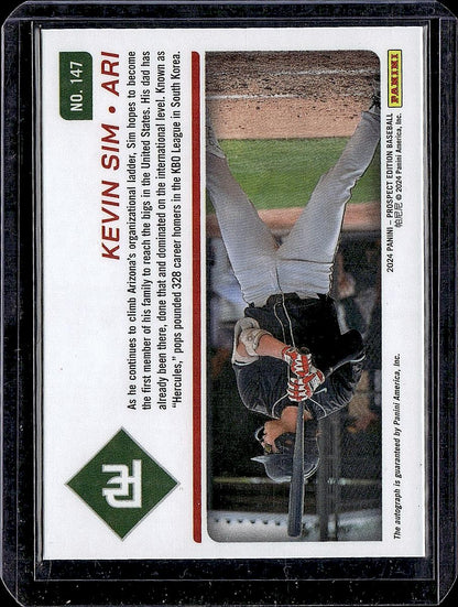 2024 Panini Prospect Edition #147 Kevin Sim Signatures Holo