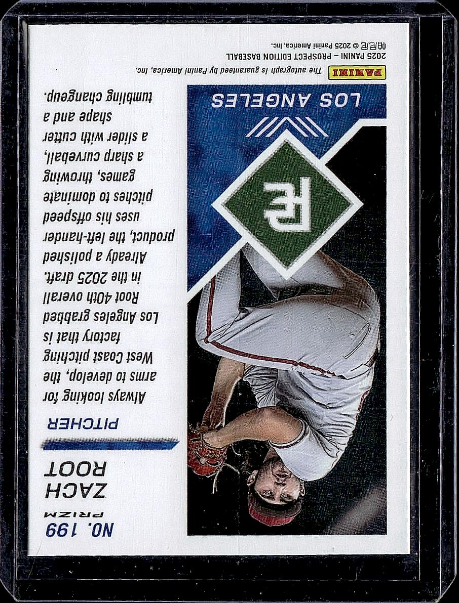 2025 Panini Prospect Edition #199 Zach Root Holo Prospect Ticket Signatures