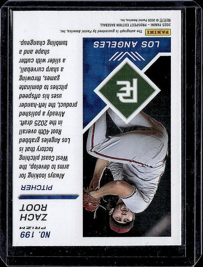 2025 Panini Prospect Edition #199 Zach Root Holo Prospect Ticket Signatures