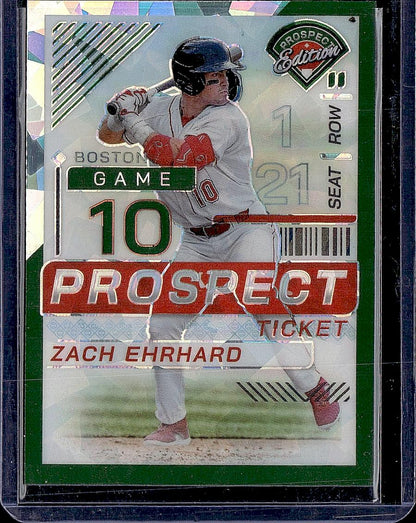 2024 Panini Prospect Edition #175 Zach Ehrhard Green Ice Holo #/99