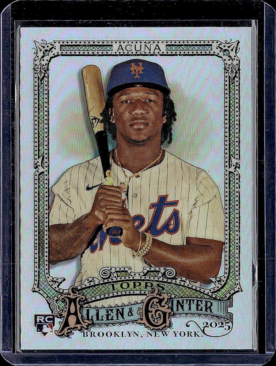 2025 Topps Allen & Ginter #107 Luisangel Acuña Chrome Refractor