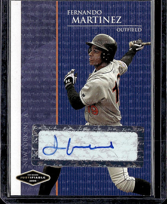 2006 Justifiable #JF-25 Fernando Martinez Autographs