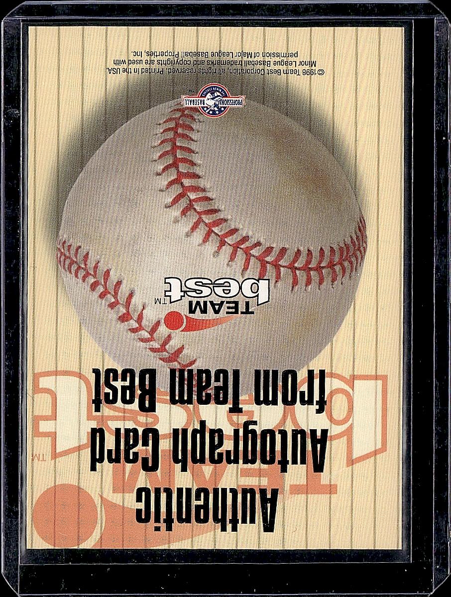 1998 Team Best #NNO Doug Davis Autographs Signature Series