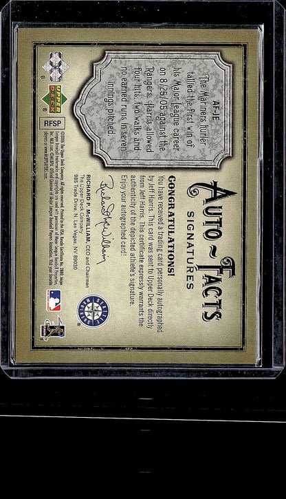 2006 Upper Deck Artifacts #AF-JE Jeff Harris Auto-Facts Signatures #/800