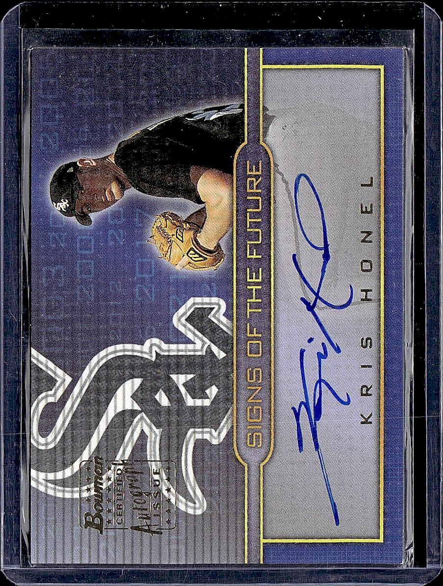 2002 Bowman Draft Picks & Prospects #SOF-KH Kris Honel Signs of the Future