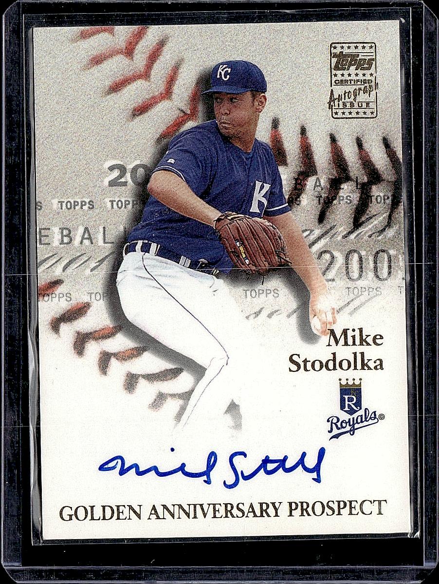 2001 Topps #GAA-MJS Mike Stodolka Golden Anniversary Autographs
