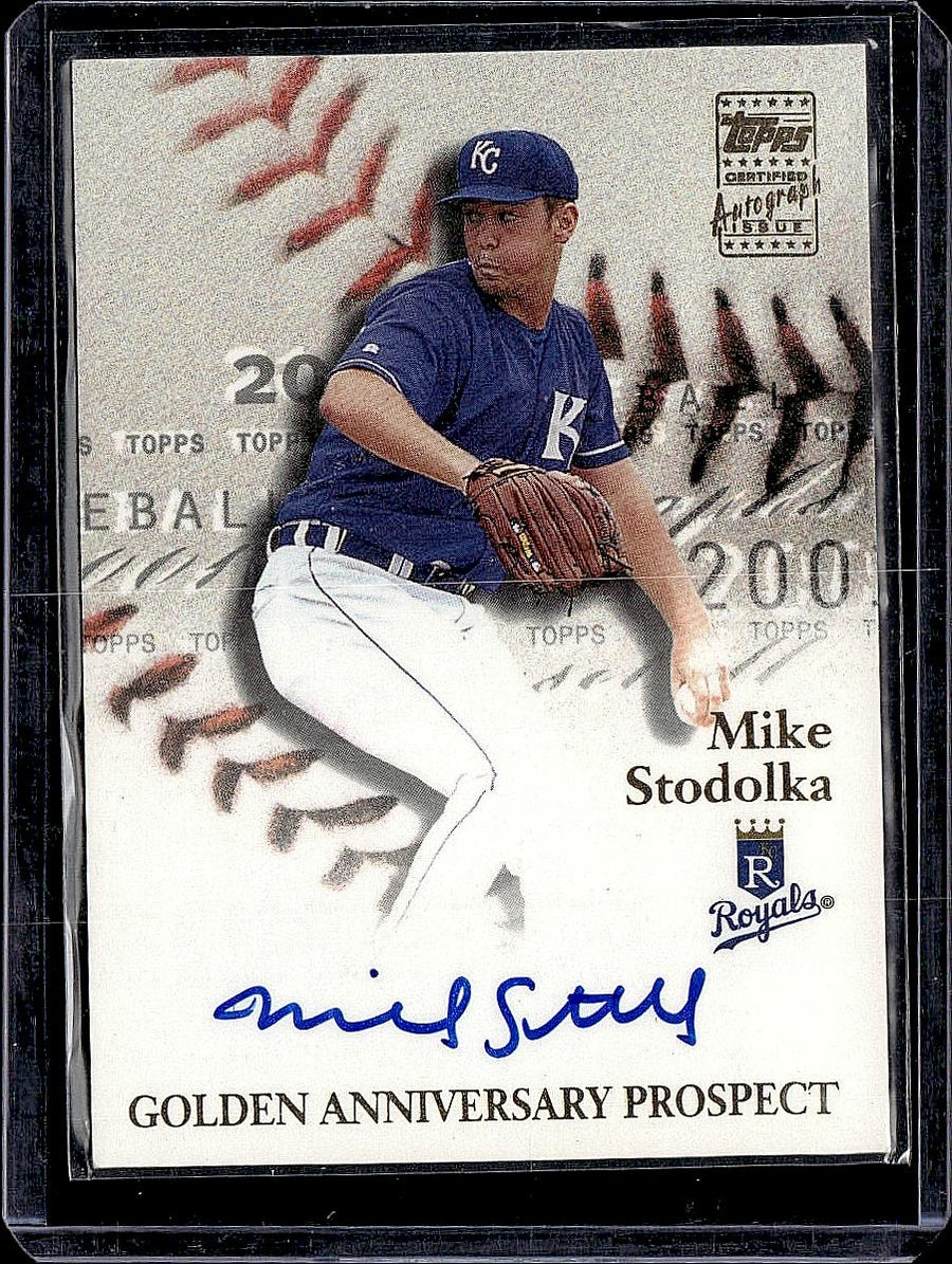 2001 Topps #GAA-MJS Mike Stodolka Golden Anniversary Autographs