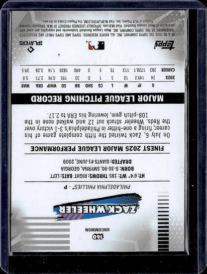 2026 Finest #160 Zack Wheeler