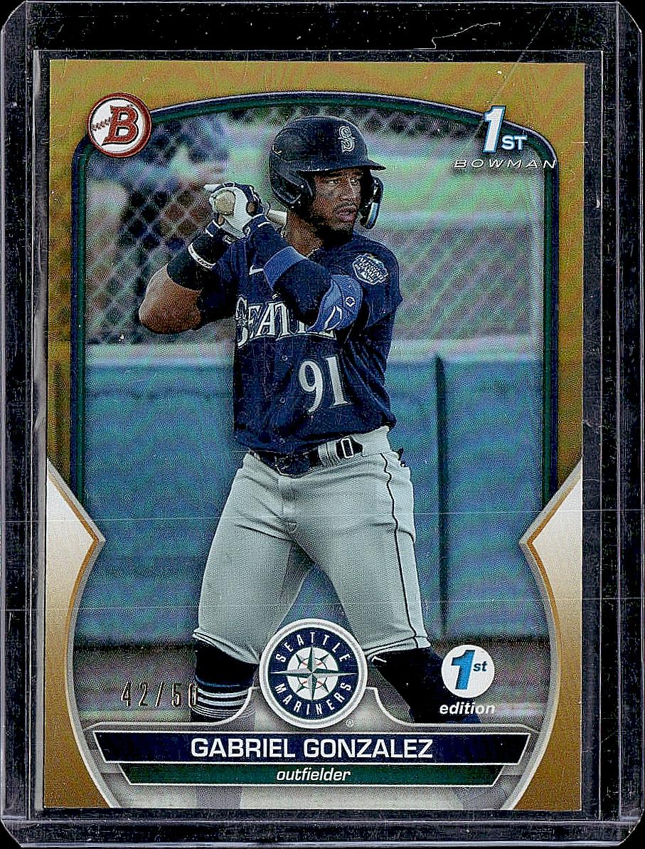 2023 Bowman 1st Edition #BPPF-133 Gabriel Gonzalez Gold Foil #/50