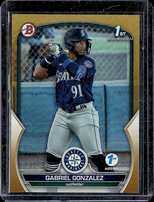 2023 Bowman 1st Edition #BPPF-133 Gabriel Gonzalez Gold Foil #/50