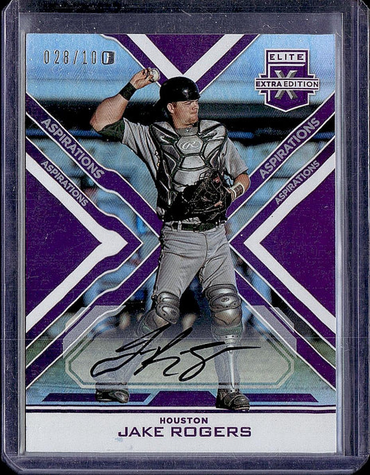 2016 Panini Elite Extra Edition #76 Jake Rogers Autographs Purple #/100