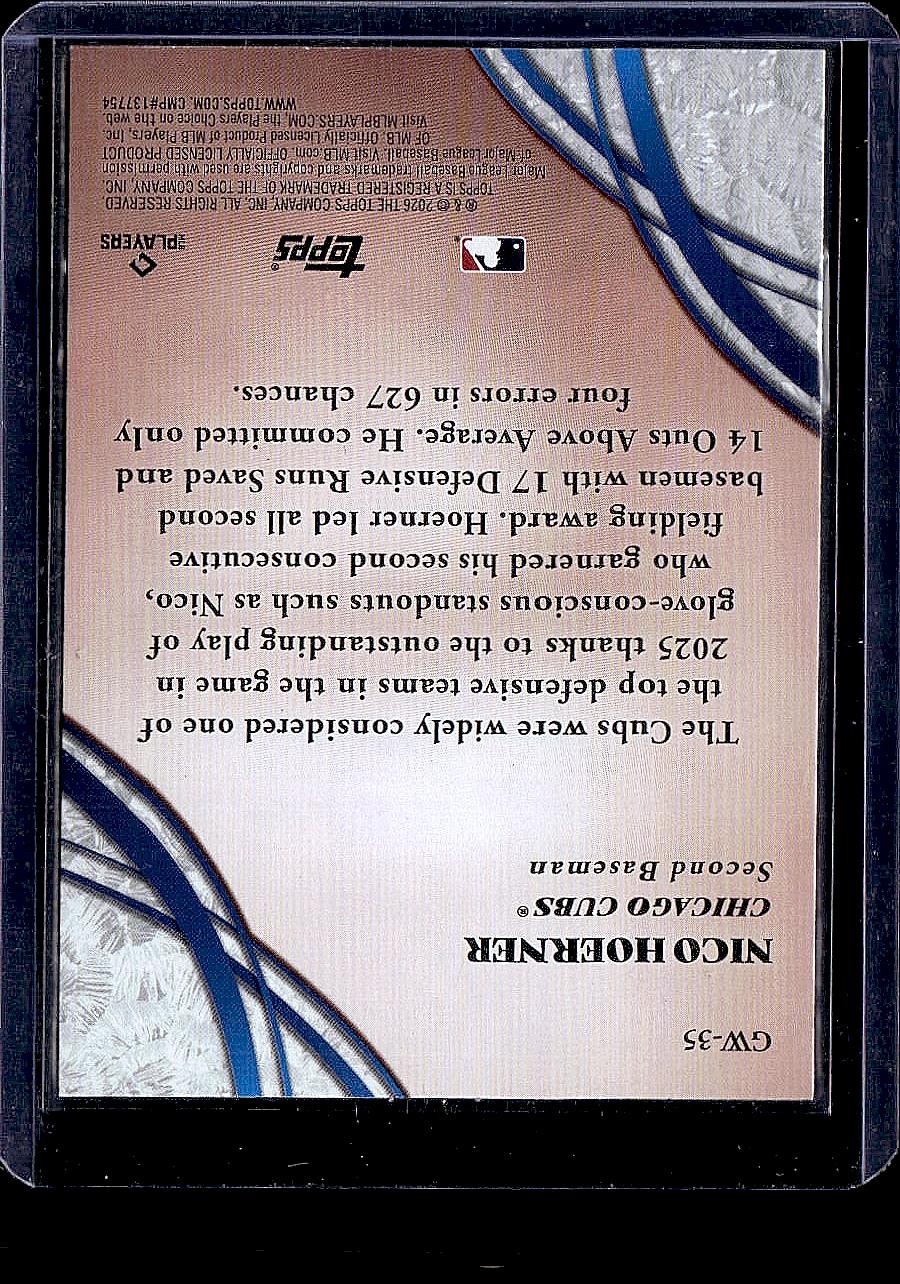 2026 Topps #GW-35 Nico Hoerner Glove Work