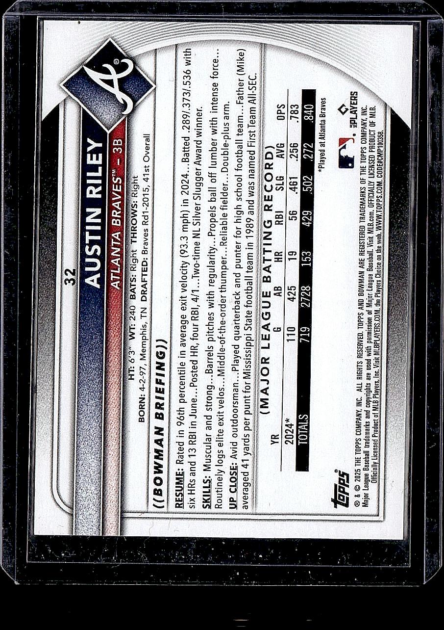 2025 Bowman #32 Austin Riley Blue #/150