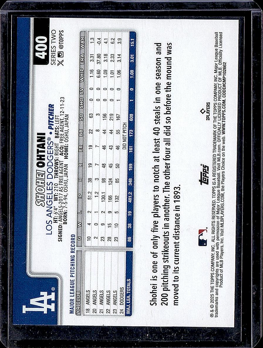 2025 Topps #400 Shohei Ohtani