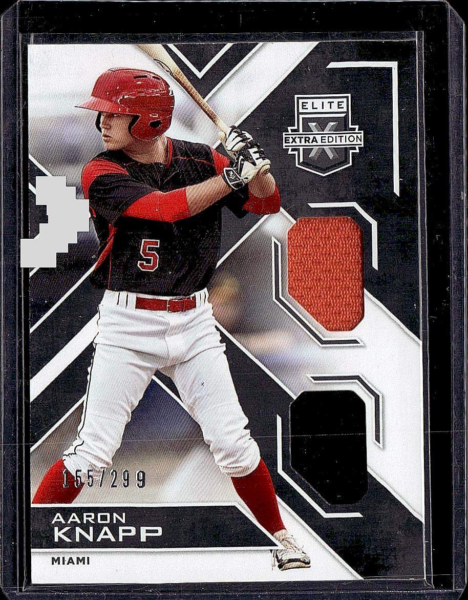 2016 Panini Elite Extra Edition #DM-AK Aaron Knapp Dual Materials #/299