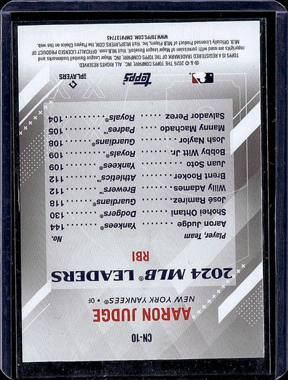 2026 Topps #CN-10 Aaron Judge Crooked Numbers