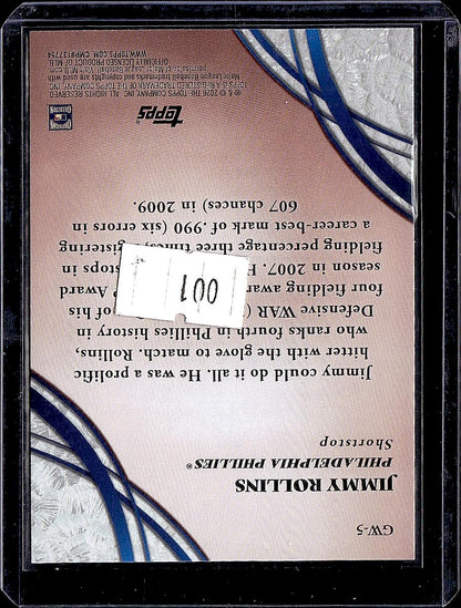 2026 Topps #GW-5 Jimmy Rollins Glove Work