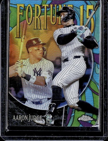 2025 Topps Chrome #F15-1 Aaron Judge Fortune 15