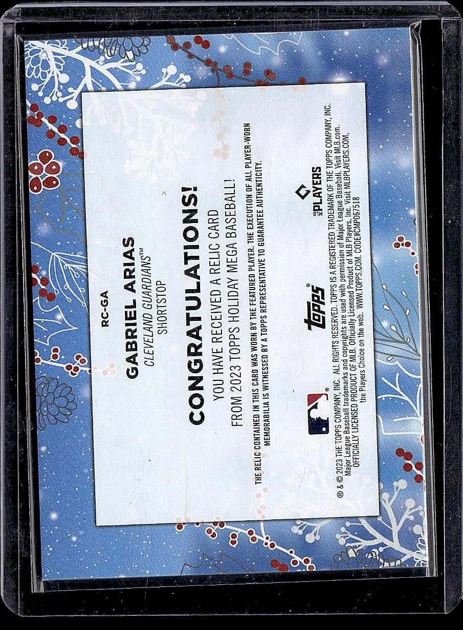 2023 Topps Holiday #RC-GA Gabriel Arias Relics