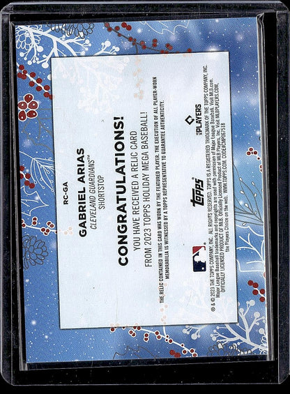 2023 Topps Holiday #RC-GA Gabriel Arias Relics
