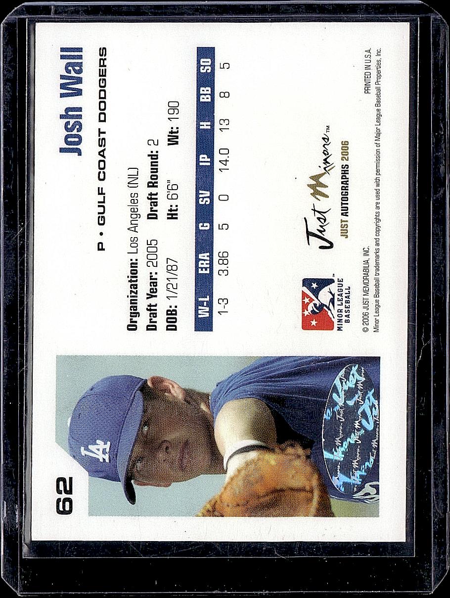 2006 Just Autographs #62 Josh Wall Signatures
