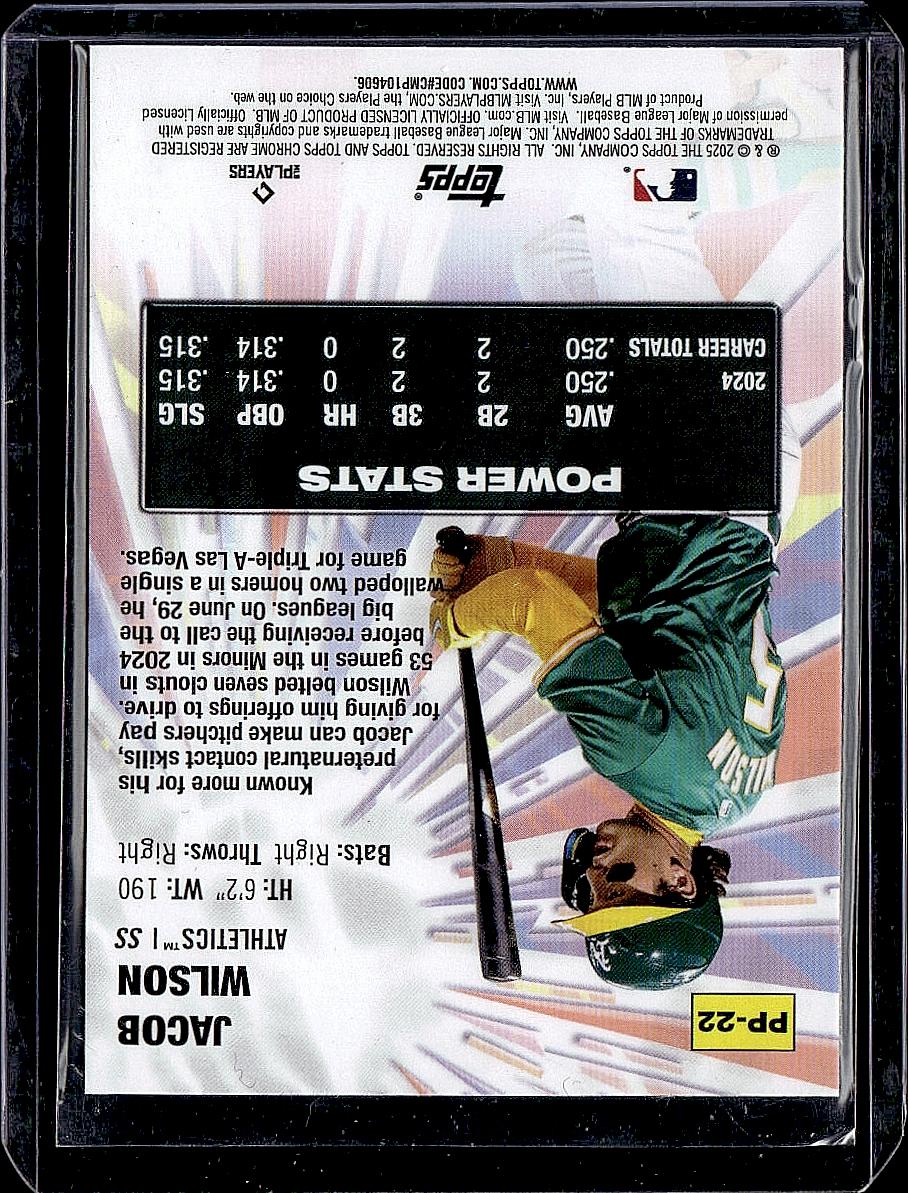 2025 Topps Chrome #PP-22 Jacob Wilson Power Players