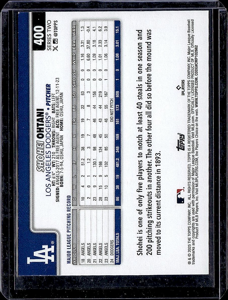 2025 Topps #400 Shohei Ohtani